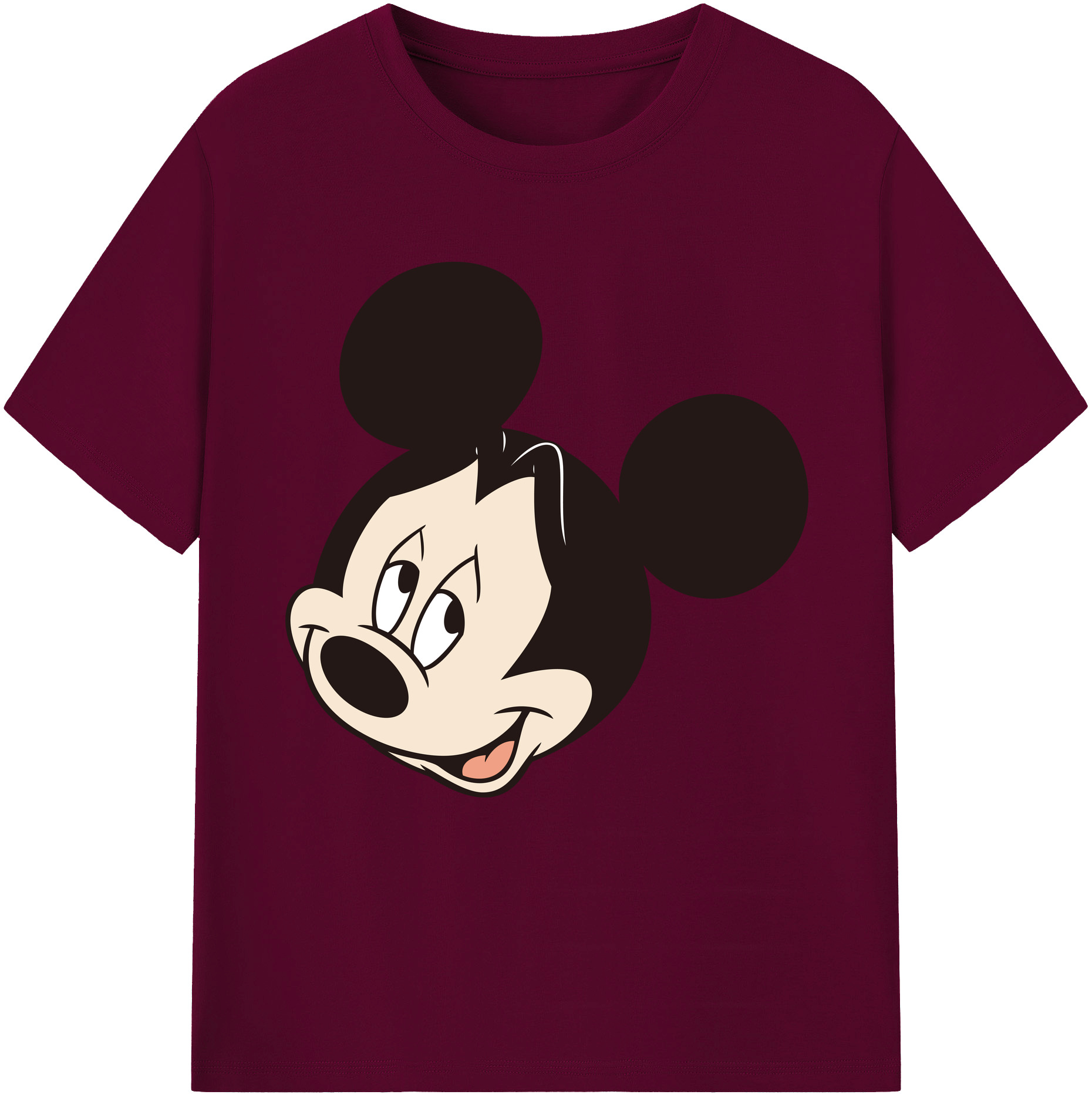 （画像用） ミッキーマウス Mickey Mouse レディースカジュアルプリントTシャツ（綿100％）